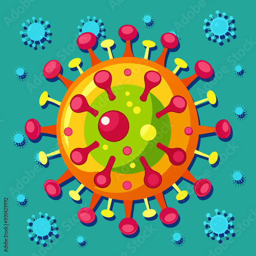 Covid-19 Coronavirus icon, vector illustration