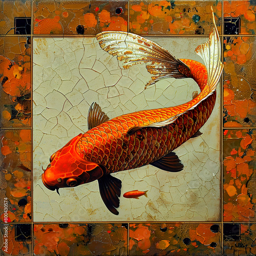 Vibrant Koi Fish Artwork