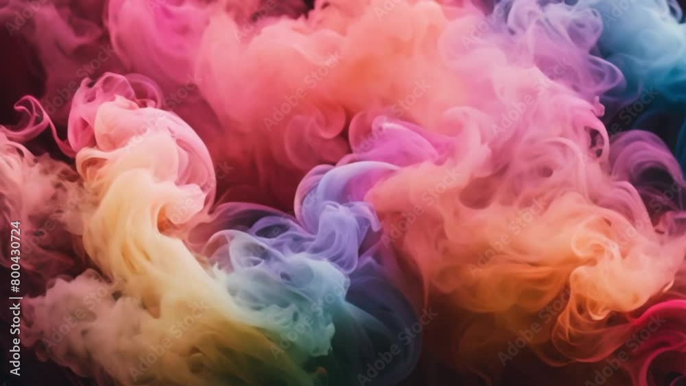 colorful smoke in abstract shapes