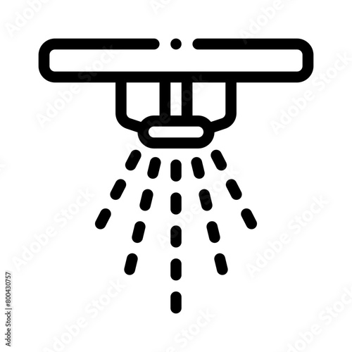 fire extinguisher line icon