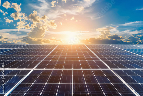 Harnessing Solar Energy: Solar Panels Charging in the Sun - Generative AI.