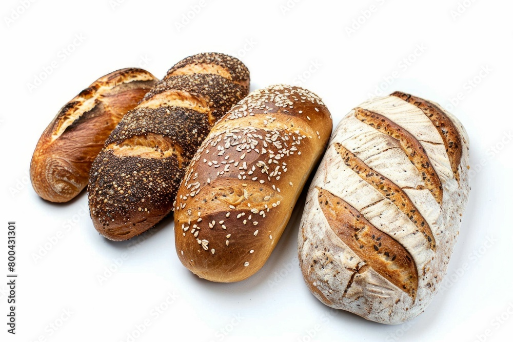 Assorted Freshly Baked Bread. Generative ai