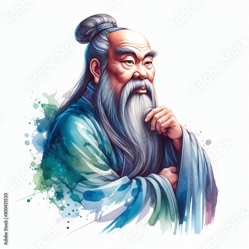  Portrait of teacher Confucius