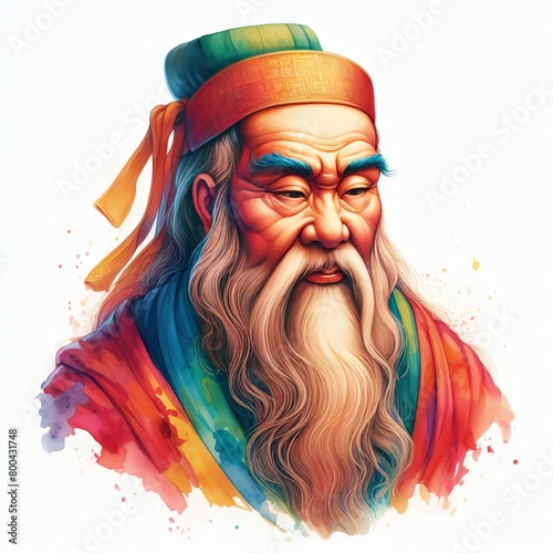  Portrait of teacher Confucius photo