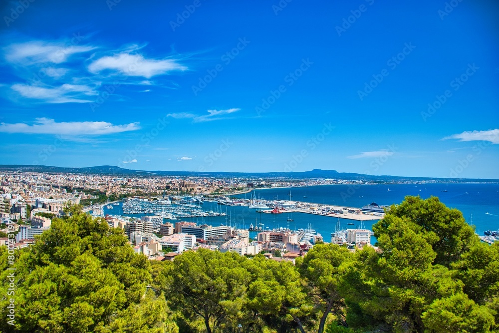 Naklejka premium View of Palma de Mallorca (Majorca) from the top