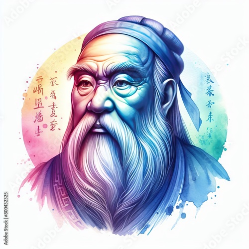 Portrait of teacher Confucius photo