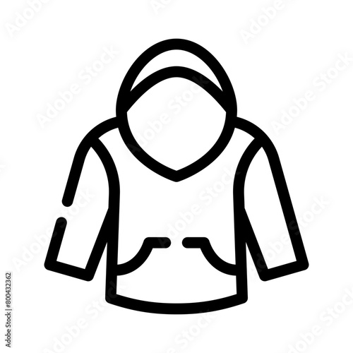 hoodie line icon