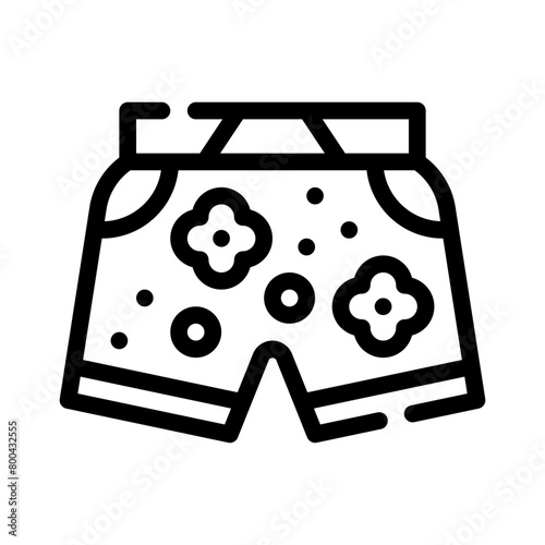swim shorts line icon