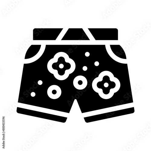 swim shorts glyph icon
