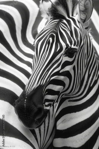A canvas of psychedelic zebra stripes bending and twisting in a 3D space, challenging perceptions of depth,