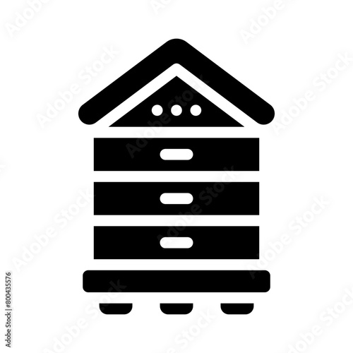 beekeeping glyph icon