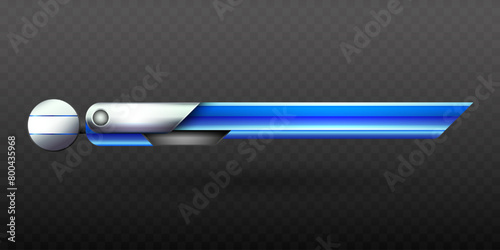 Blue and Silver Colored Lower Third Title Banner for Video Broadcast Presentation