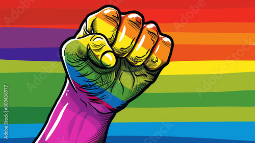 World pride month poster, a rainbow stripe heart and balloons for celebration of lgbtq, a gay pride