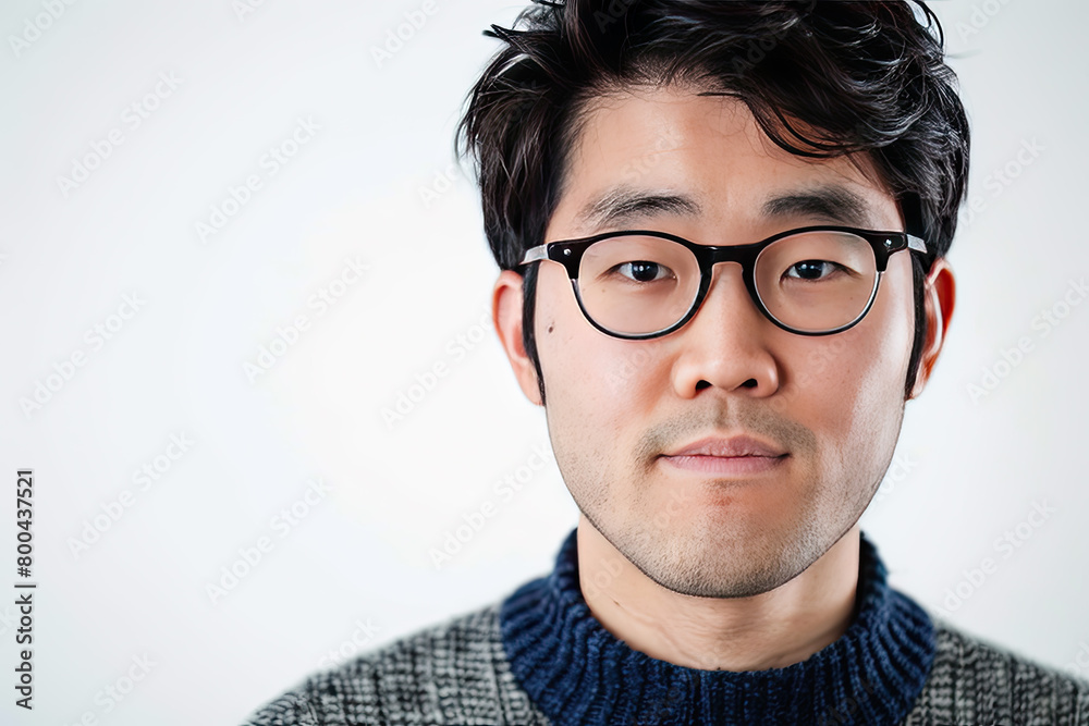 korean man Isolated on white background korean man Isolated on white background