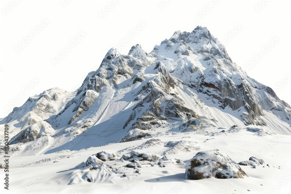 Obraz premium Snowy mountains, rocks and peaks