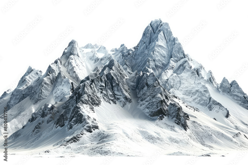 Fototapeta premium Snowy mountains, rocks and peaks