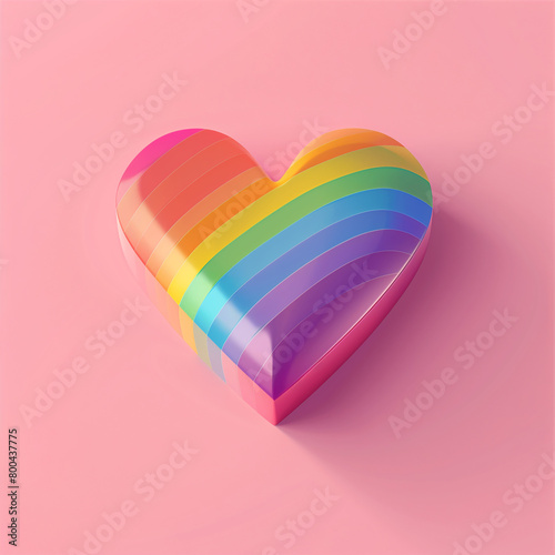 World pride month poster, a rainbow stripe heart and balloons for celebration of lgbtq, a gay pride