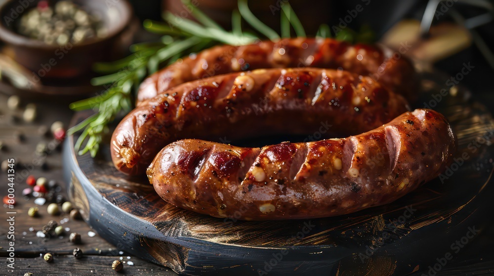 grilled sausages with realistic and professional setting grilled sausages with realistic and professional setting