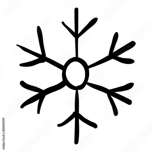 Snowflake - Hand Drawn Doodle Icon photo