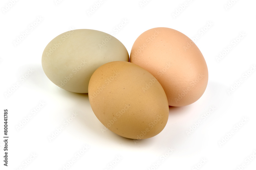 Chicken eggs, isolated on white background Chicken eggs, isolated on white background