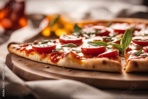  hot pizza slice melting cheese isolated white basil delicious dinner dripping food epicure homemade italian lunch meal melted mozzarella piece pull rustic snack tasty tomatoes traditional 