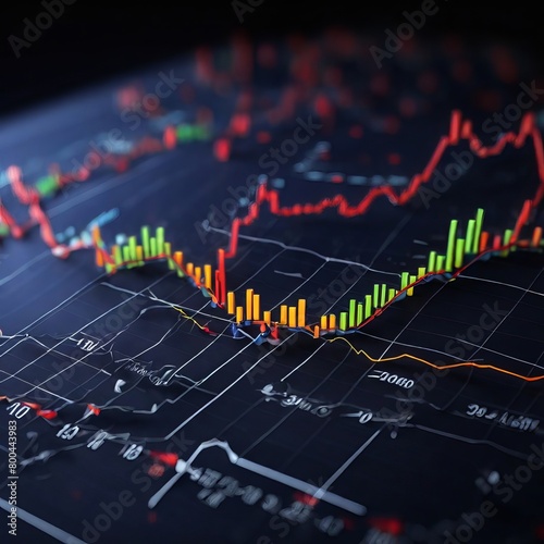 World business graph or chart stock market or forex trading graph in graphic concept suitable for financial investment or Economic trends business
