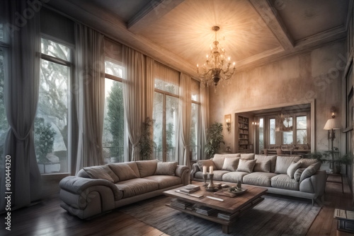 Livingroom Architettonico- Concetto d'Arte per Progetto d'Interni © Benedetto Riba