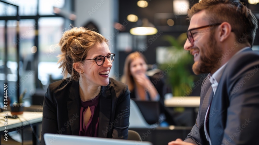 Colleagues Sharing a Joyful Moment