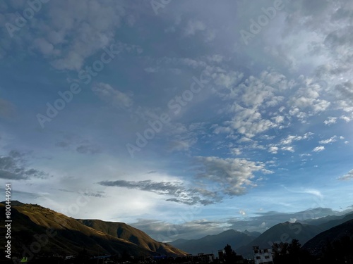 nubes, paisaje, huanuco, peru, montañas photo