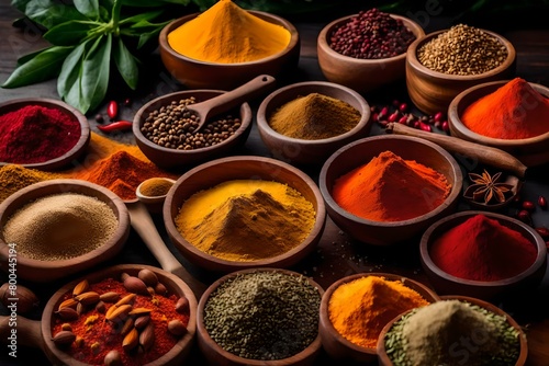 spices and herbs in the market