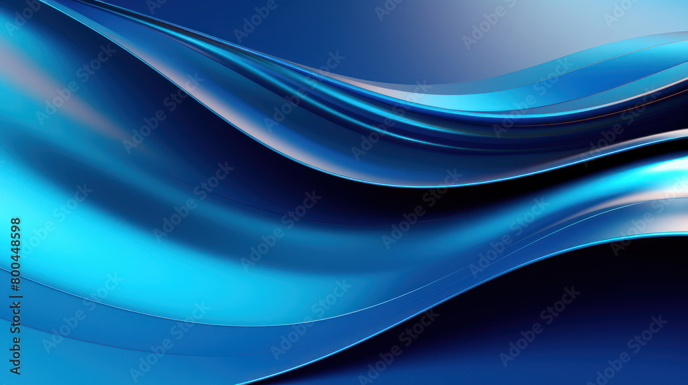 Fototapeta premium abstract blue wavy background illustration