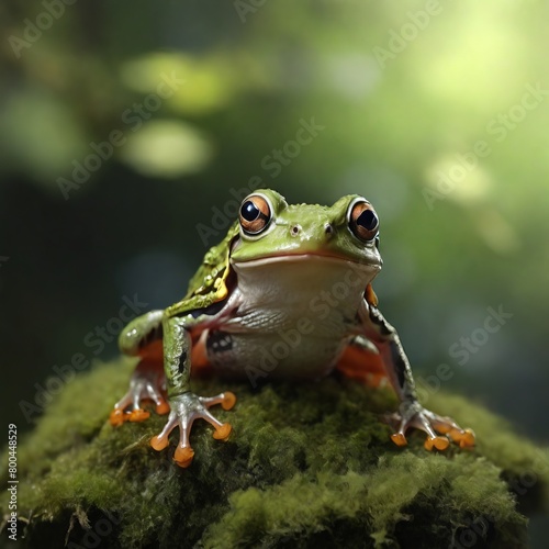 gliding frog on the tree