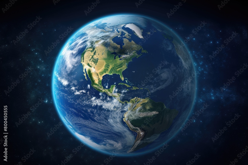 Detailed satellite image of Earth from space focusing on the interplay of oceanic and atmospheric patterns Detailed satellite image of Earth from space focusing on the interplay of oceanic and atmospheric patterns