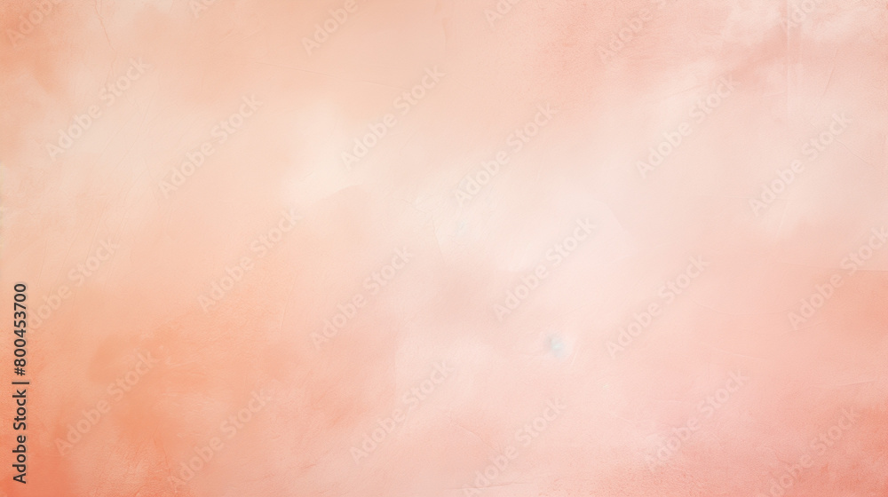 Soft Peach Watercolor, Delicate Brush Strokes, Pastel Textured Background with Copy Space