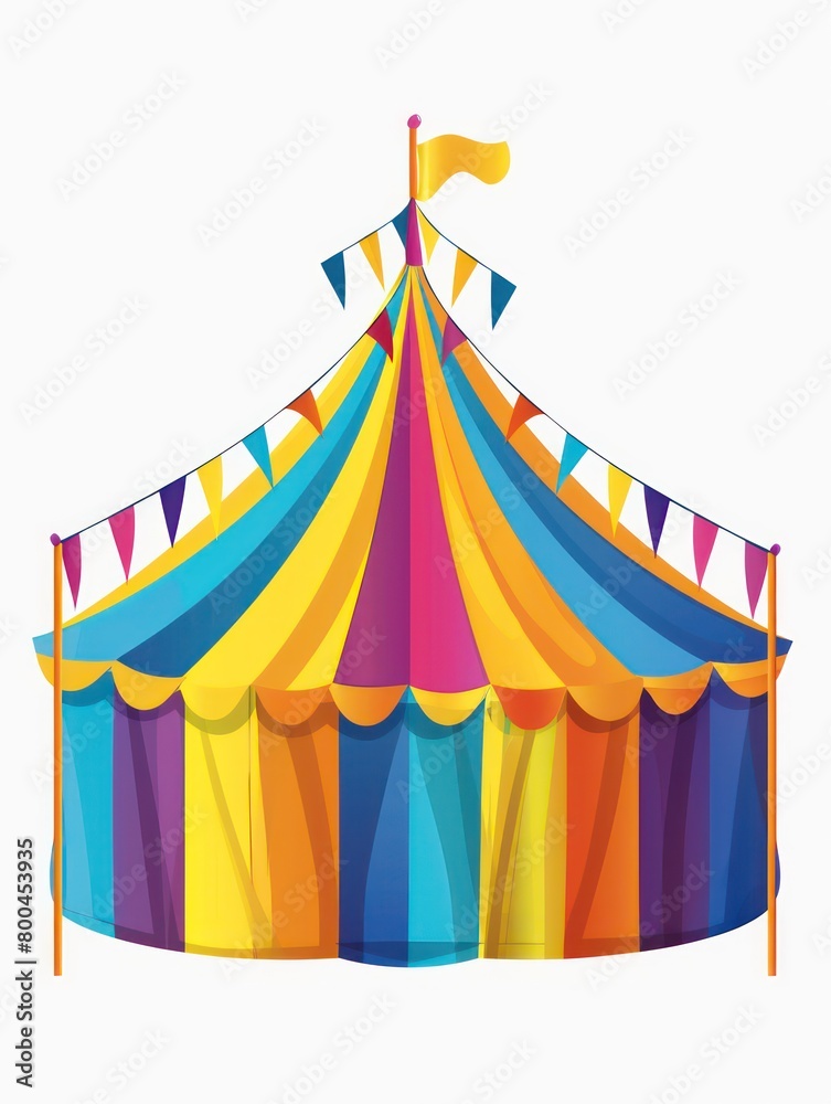 circus tent children illustration isolated on a white background circus tent children illustration isolated on a white background
