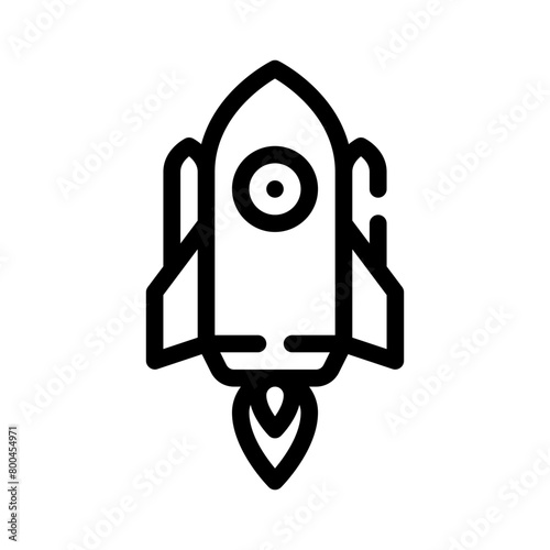 rocket line icon