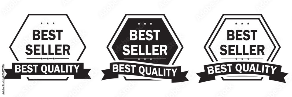Obraz premium Best seller emblem with laurel wreath. Best seller award badges collection. Set of best seller label. best seller emblem for sale, special offer, promotion, advertising