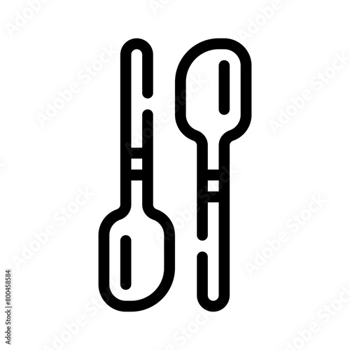 silicone spatula line icon