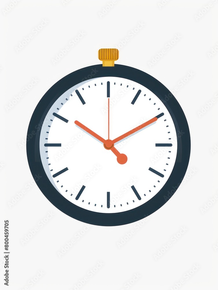 clock illustration icon isolated on a white background clock illustration icon isolated on a white background