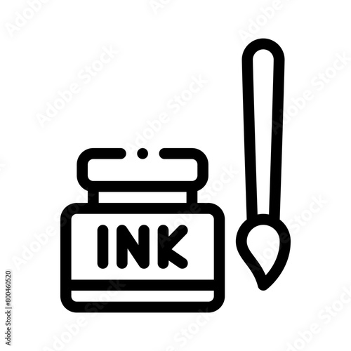 ink bottle line icon