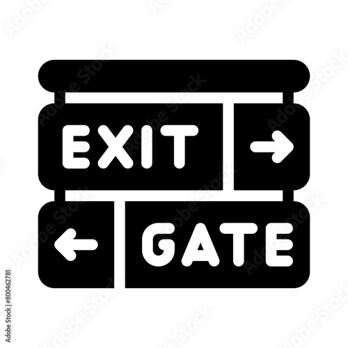 exit glyph icon