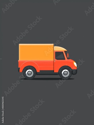 delivery truck icon on a flat background