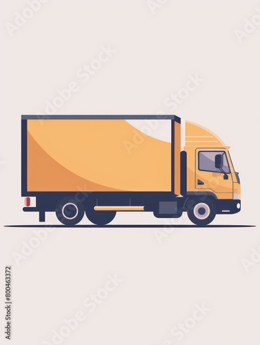 delivery truck icon on a flat background