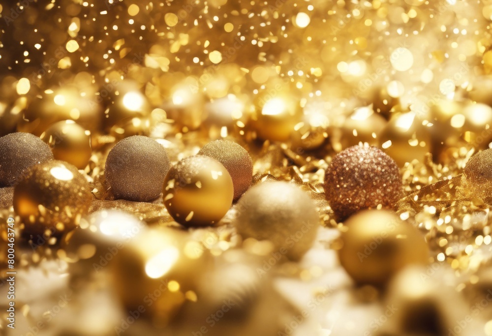 Fototapeta premium 'christmas Golden Abstract illustration background confetti clip art design holiday winter greeting card star snow snowflake snowy gol'