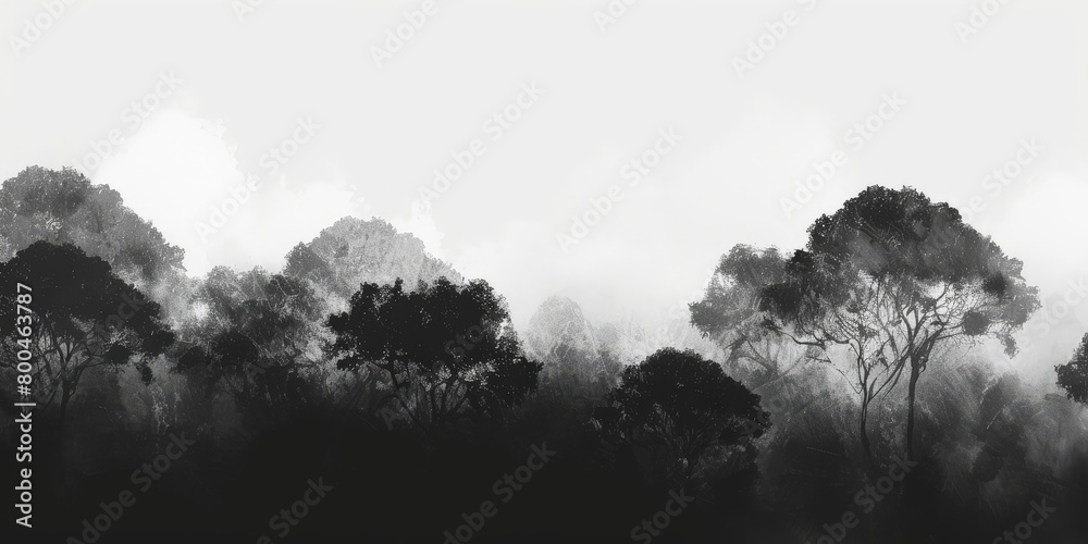 Fototapeta premium Trees in Fog