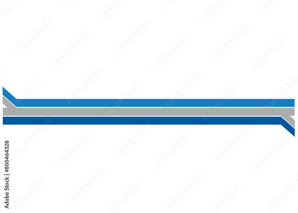 Blue and gray border frame, header footer element Blue and gray border frame, header footer element