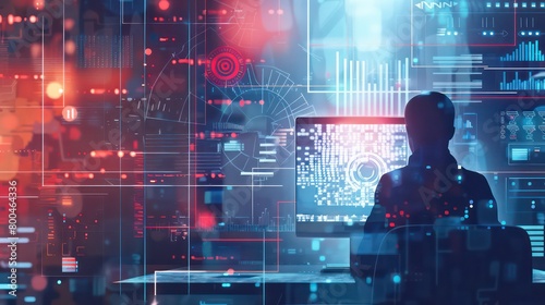 it service management abstract background