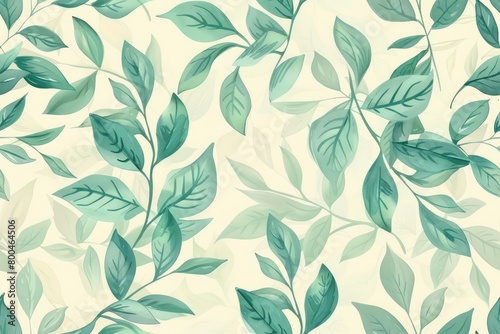 Wallpaper Mural foliage seamless pattern design on a light background  Torontodigital.ca