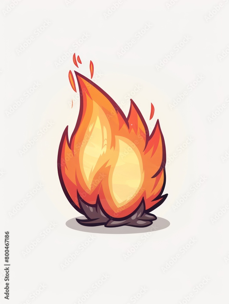 flame icon simple design isolated on a white background flame icon simple design isolated on a white background