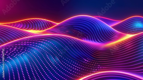 Abstract background with dynamic particles. Futuristic technology style.